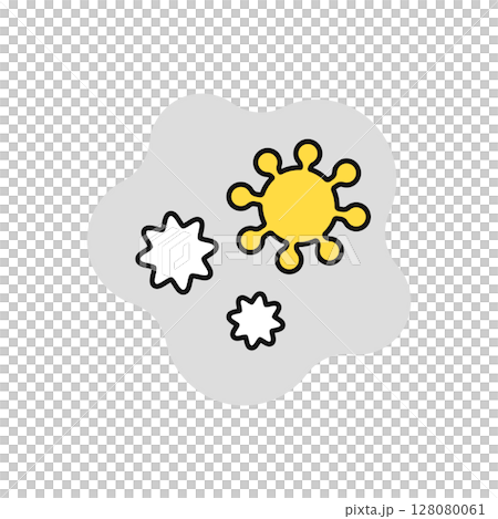 ウイルスやカビのシンプルなベクター線画アイコンイラスト ウイルスやカビのシンプルなベクター線画アイコンイラスト 128080061