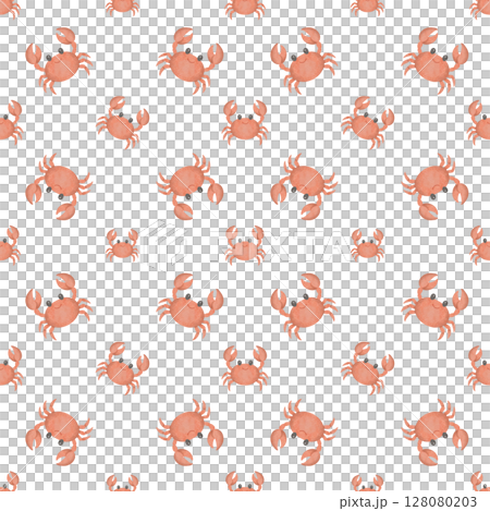 Crab filled seamless pattern background 128080203
