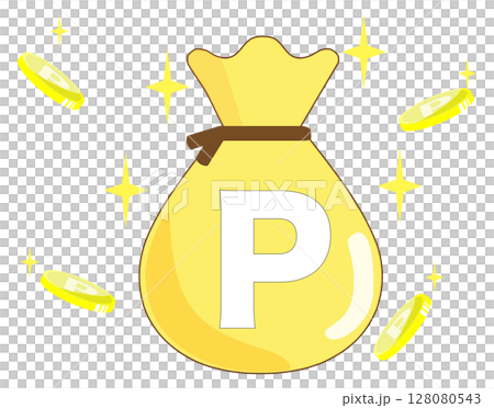 Point coins in a bag Point coins in a bag 128080543