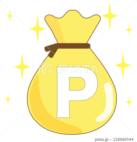 袋に入ったポイントコイン 袋に入ったポイントコイン 128080544