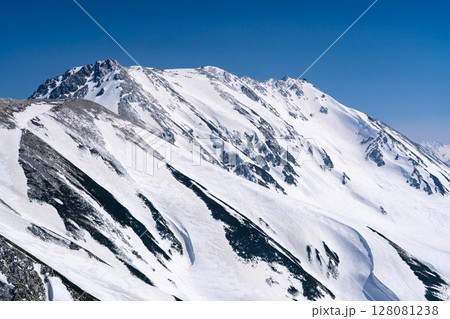 別山から見る立山三山 残雪期の北アルプス立山・別山登山 別山から見る立山三山 残雪期の北アルプス立山・別山登山 128081238