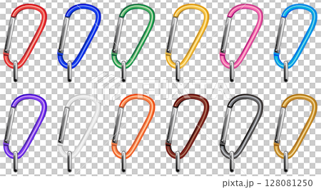 簡易登山扣零件圖解顏色變化套裝/附連接配件 簡易登山扣零件圖解顏色變化套裝/附連接配件 128081250