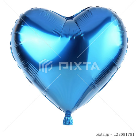 Blue Heart Shaped Balloon 128081781