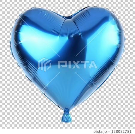 Blue Heart Shaped Balloon 128081781