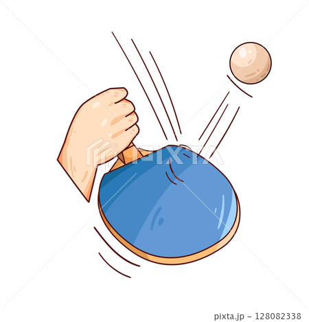 illustration of Hand Playing Ping Pong illustration of Hand Playing Ping Pong 128082338