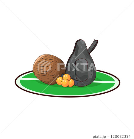 illustration of Table Tennis Paddle Case or Ping Pong Racket Bag 128082354