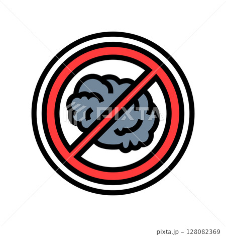 zero emission use color icon vector illustration 128082369