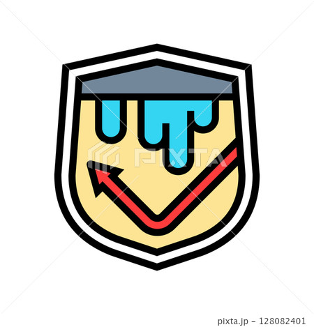 leak proof design color icon vector illustration 128082401
