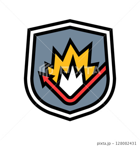 shockproof color icon vector illustration 128082431