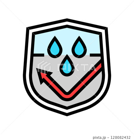water resistant color icon vector illustration water resistant color icon vector illustration 128082432