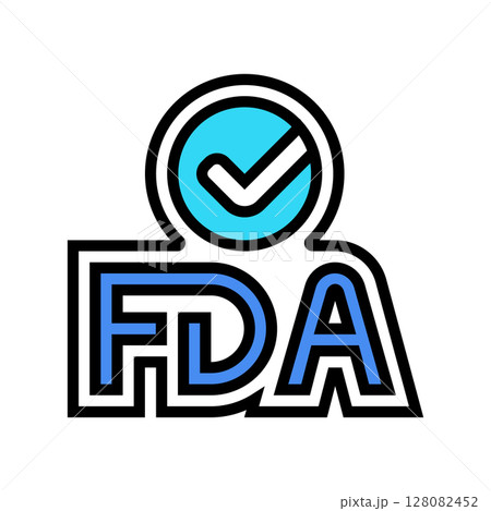 fda approved color icon vector illustration fda approved color icon vector illustration 128082452