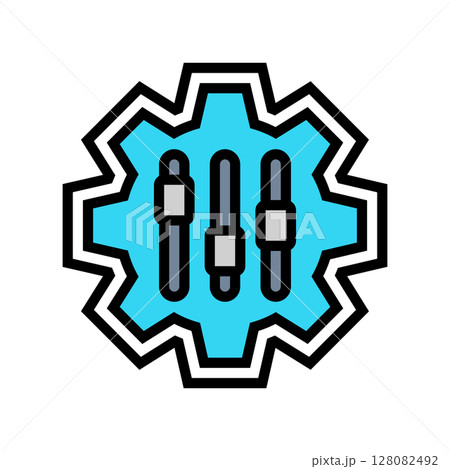 customizable features color icon vector illustration customizable features color icon vector illustration 128082492