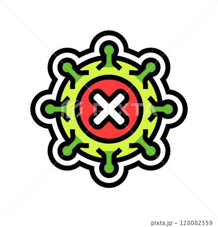 anti bacterial color icon vector illustration 128082559