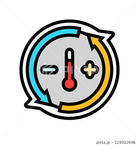 adjustable temperature color icon vector illustration adjustable temperature color icon vector illustration 128082696