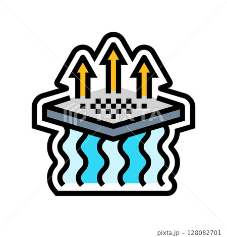breathable material color icon vector illustration 128082701