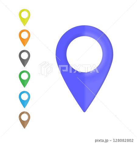 3D Realistic Location map pin gps pointer markers vector illustration for destination. 3D Realistic Location map pin gps pointer markers vector illustration for destination. 128082802