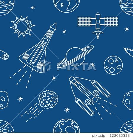 Space Pattern Telescope Planets Shuttle Galaxy 128083538