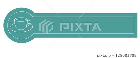 Minimalist autumn tone label banner for writing messages 128083789