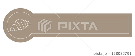 Minimalist autumn tone label banner for writing messages 128083791