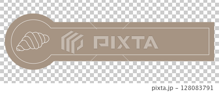 Minimalist autumn tone label banner for writing messages 128083791