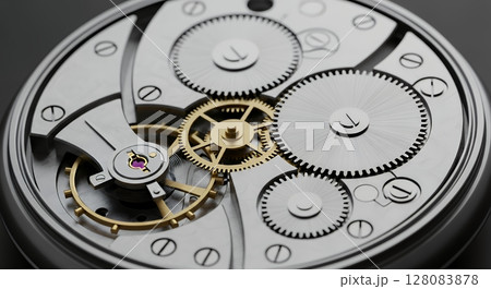 歯車の連動で動くシステム 128083878