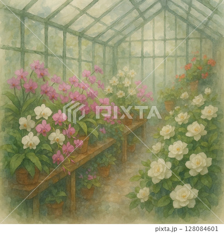 花やしき 白いバラ 白バラ 128084601