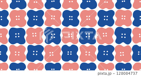 花のイラストパターン　背景素材 128084737