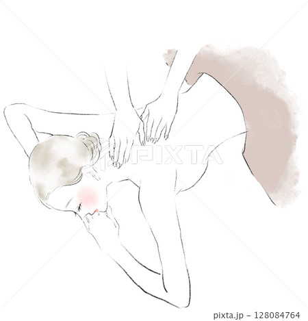 ボディエステを受ける女性のイラスト 128084764
