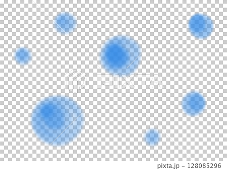 Hand drawn blue carbonated water polka dot background illustration 128085296