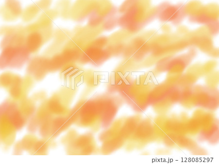 オレンジとピンクの夕焼けもこもこ背景イラスト オレンジとピンクの夕焼けもこもこ背景イラスト 128085297