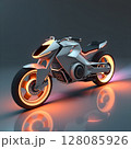 motorcycle on dark background 128085926