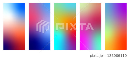 Colorful abstract backgrounds featuring smooth gradients. Vector illustration 128086110