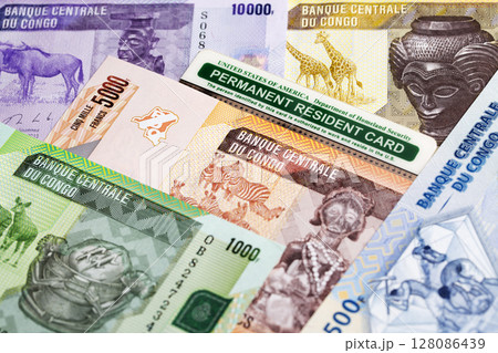 American permanent resident card on Congolese Franc American permanent resident card on Congolese Franc 128086439