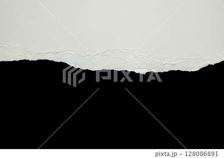 White ripped paper torn edges strips isolated on black background White ripped paper torn edges strips isolated on black background 128086891