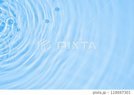 Abstract transparent water shadow surface texture natural ripple on blue background Abstract transparent water shadow surface texture natural ripple on blue background 128087301