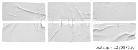 Paper sticker label set isolated on white background Paper sticker label set isolated on white background 128087510