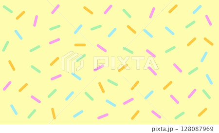 カラフルでキュートな紙吹雪の背景 128087969
