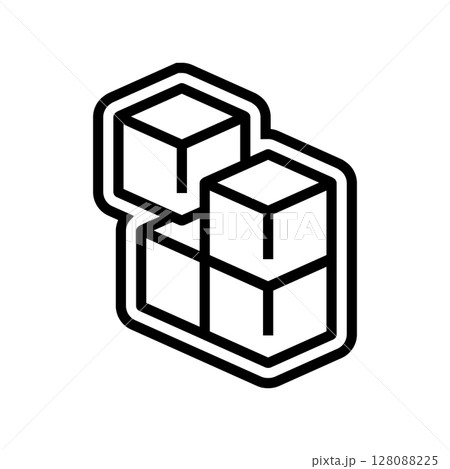 modular components line icon vector illustration 128088225