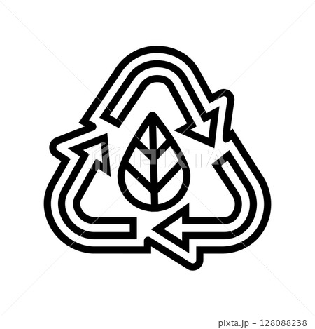 sustainable sourcing line icon vector illustration 128088238