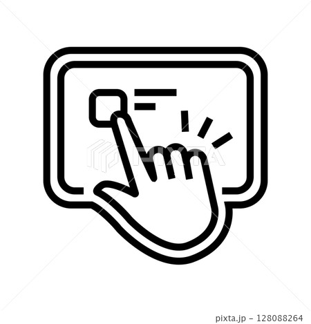touchscreen control line icon vector illustration 128088264
