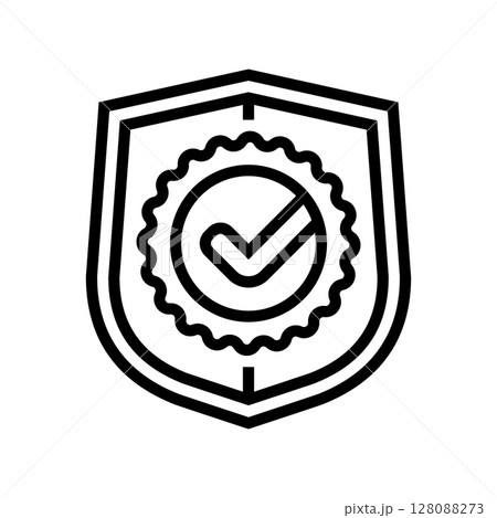 safety certification line icon vector illustration safety certification line icon vector illustration 128088273