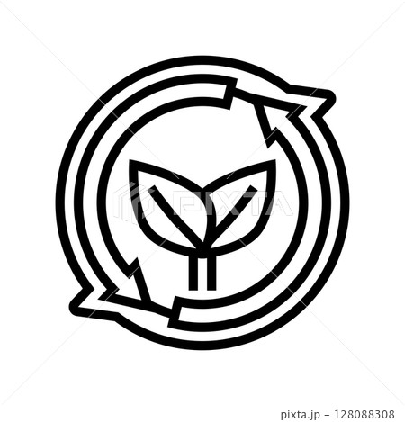 eco friendly line icon vector illustration 128088308