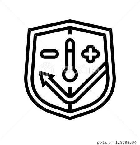 temperature resistant line icon vector illustration 128088334