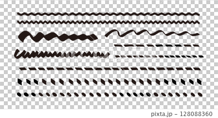 手繪鬆散線條、底線、插圖、向量 手繪鬆散線條、底線、插圖、向量 128088360