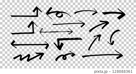 Hand drawn loose arrow illustration vector 128088361