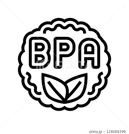 bpa free line icon vector illustration 128088396