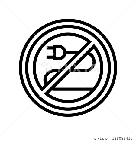cordless line icon vector illustration 128088410