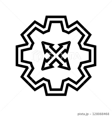 flexible usage line icon vector illustration flexible usage line icon vector illustration 128088468