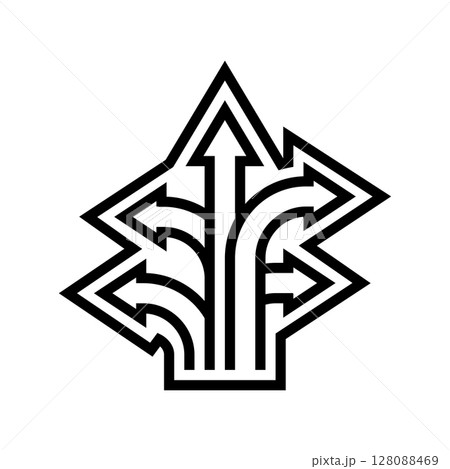 flexible positioning line icon vector illustration flexible positioning line icon vector illustration 128088469