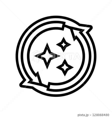 self cleaning feature line icon vector illustration 128088480
